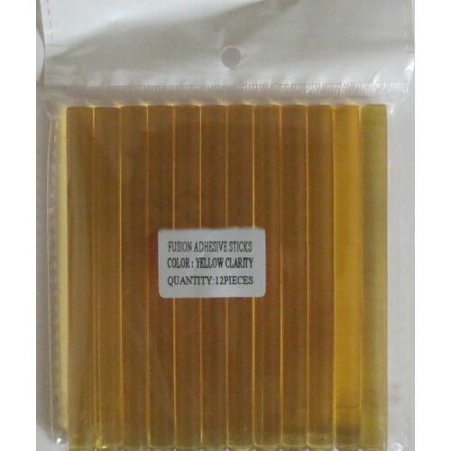Clear yellow COLOR 12 x keratin glue sticks for hair extensions