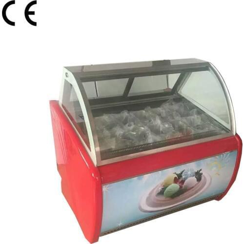 12 taste Italian Ice Cream Display Freezer Mini Ice Cream Display Freezer display cabinet hard ice cream showcase