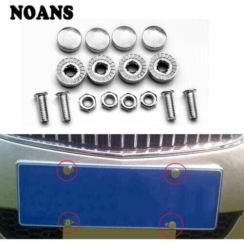 16X Car License Plate Bolts Screws Cover For Nissan Juke Qashqai Tiida Note Honda Accord Toyota RAV4 Yaris Auris Camry 2018 2019
