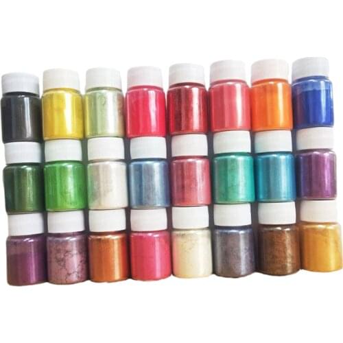 24Color Resin Pigment Mica Powder for Soap Making Epoxy Resin,Slime Coloring