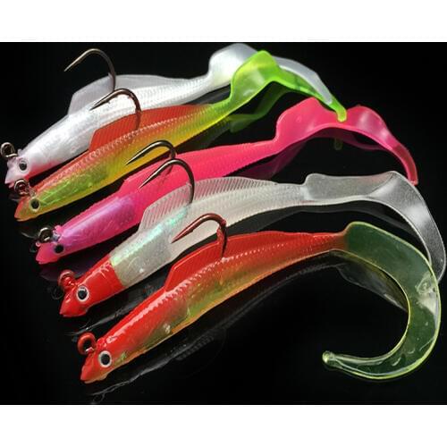 4pc/lot Fishing Lures Floating Soft Lure 4 Colors Soft Baits 12CM Fishing Baits Soft Fishing Tackle 8.5g Lure Set