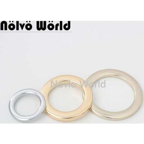 50pcs 4 size 6 colors 18-25-32-37mm die-casting fat O rings for DIY woman bags purse handmade round ring purse accessories