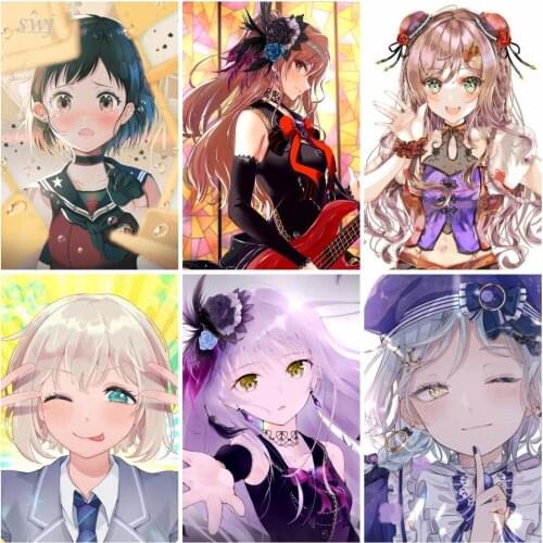 Anime Posters BanG Dream! Girls Band Party! Retro Poster Canvas Painting Wall Poster Home Decor Wall Art Picture Room Decoration