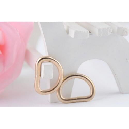 Free Shipping-30Pcs GoldTone Unwelded Leather Bags Metal Crafts D Rings 16x21mm(Inside :10x15mm ) Connect Buckle J1813