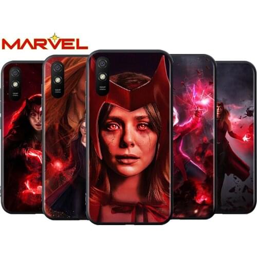 Scarlet Witch Marvel for Xiaomi Redmi 10X Pro 9C 9A 9T 9 GO K40 K30 Ultra K20 8 7 S2 6 5 4X Pro Soft Black Phone Case