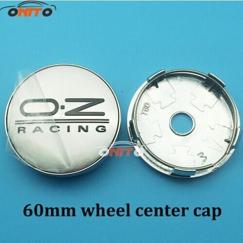Hot selling 4pcs Black Silver O.Z OZ RACING Emblem Car Wheel Center Hubs Caps Auto Accessories car wheel hub cap car styling