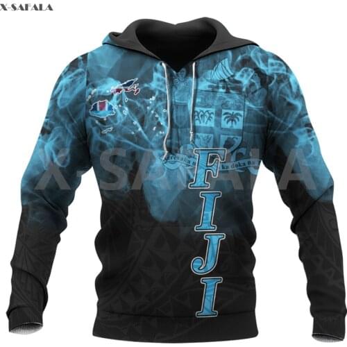 Fiji Polynesian Coat Of Arms Smoking Pattern 3D Over Printed Hoodie Man Women Unisex Outwear Zipper Pullover Sweatshirt Casual