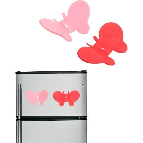Oven Baking Insulation Pad Fridge Sticker Butterfly Silicone Clip Oven Mitts Kitchen Scald Proof Gloves Colors Random
