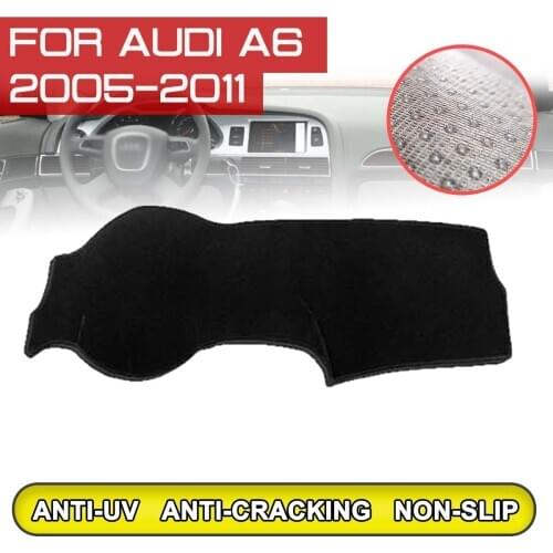 For Audi A6 2005 2006 2007 2008 2009-2011 Car Dashboard Mat Anti-dirty Non-slip Dash Cover Mat UV Protection Shade Sticker