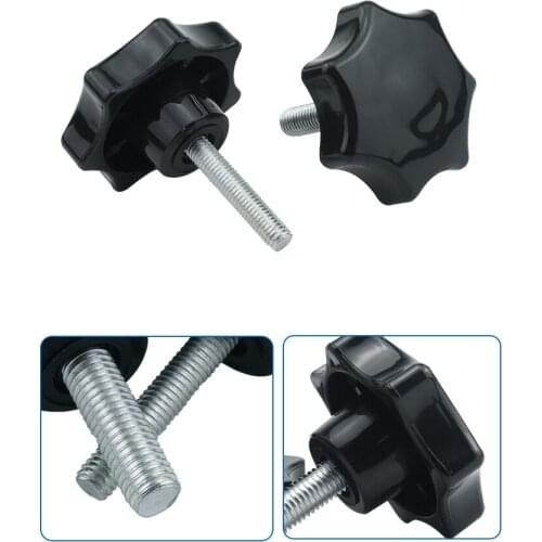 M8 M10 60# Thread Star Shaped Clamping Nuts Knob For Industry Equipment Bakelite Plastic Head Handle Screw