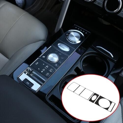 Aluminum Alloy Matte Black Gear Function Area Protector Cover Trim For Land Rover Discovery 5 LR5 L462 S/SE 2017-2020