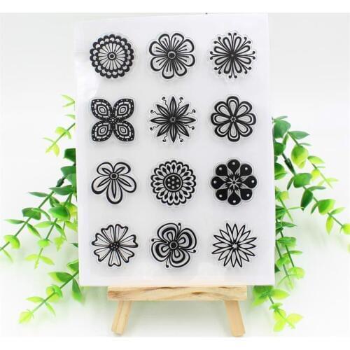 New Flowers Transparent Clear Silicone Stamps for DIY Scrapbooking/Card Making/Kids Fun Decoration Supply