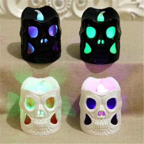 NEW Halloween LED Glowing Candles Halloween Decorations Bar Decoration Party Supplies Skull Lights