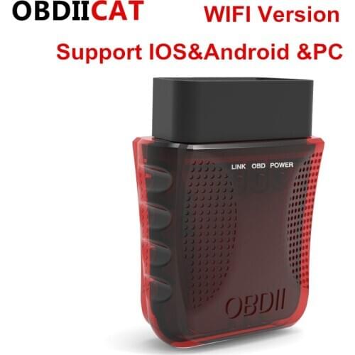 OBDIICAT-V17 WIFI Elm327 V1.5 Wifi Version For IOS Android And Windows PC OBD2 Auto Diagnostic Scan Tool OBDII Code Scanner