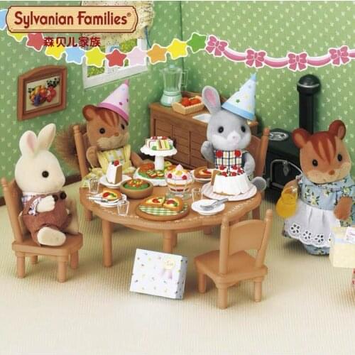 Geniune Sylvanian Doll Families Dollhouse Animal Figures furniture set clothes house food