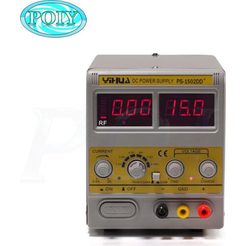 Newest YIHUA 1502DD+ for Mobile Phone15V 2A Adjustable Regulated DC Power Supply with LED Display