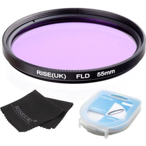 RISE 55mm FLD Lens Filter + case + cloth For Nikon Canon sony DLSR camera