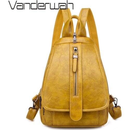 Fashion Women Backpack Multifunction Female Leather Shoulder Bag Sac a Dos Travel Ladies Bagpack Mochilas School Bags For Girls