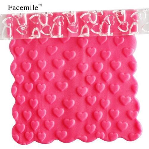 Love Shape Fondant Rolling Pins Embossing Rolling Pin Cake Decoration Acrylic Dough Sugarcraft Roller Fondant Decorating 51016