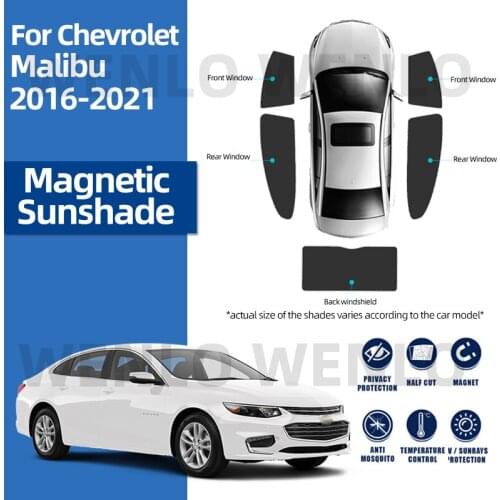 For Chevrolet Malibu XL V400 2016-2021 Front Windshield Car Sunshade Side Window Blind Sun Shade Magnetic Visor Mesh Curtain Net
