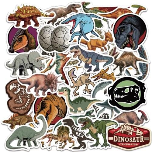 Cute Cartoon Anime Dinosaur Stickers Graffiti Animals Sticker Decal for Laptop Luggage Bicycle Water Bottle Fridge Car Kid Toys