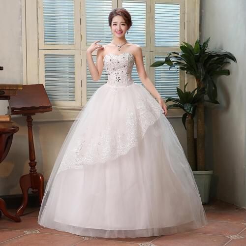 Wedding Dress Lace Up 2019 New Fashion Style Brassiere Large-Size Wedding Dresses Ball Gowns Princess Dress