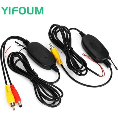 YIFOUM 2.4Ghz Wireless RCA Video Transmitter Receiver for DVD Parking Monitor Rear View Camera Reverse Rearview Backup Camera