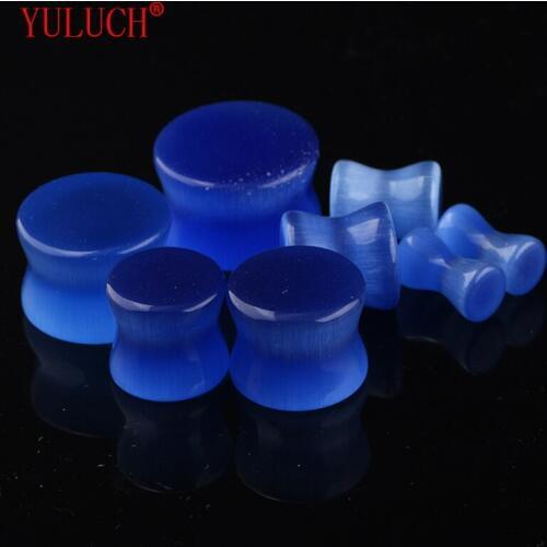 YULUCH 2018 fashion popular two colors clear cats eye ear expander lovers tide jewelry accessories gift