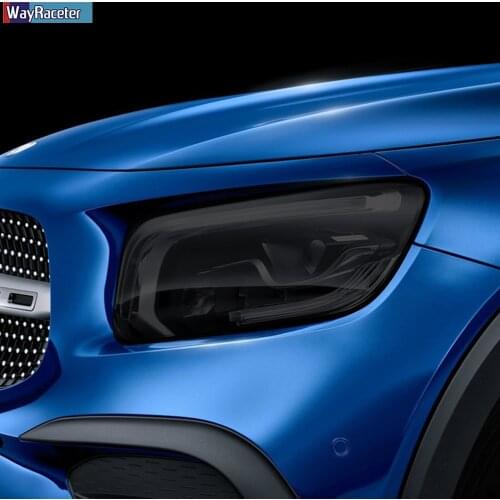 2 Pcs Car Headlight Protective Film Headlamp Transparent Black TPU Sticker For Mercedes Benz GLB Class X247 2019 2020 Accessorie