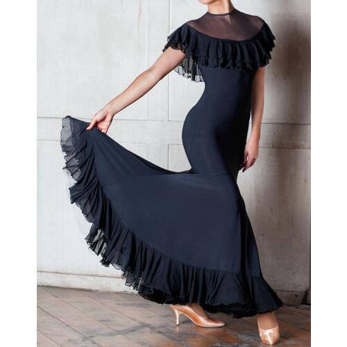 2018 Ballroom Dance Dresses Ladys Long Sleeve Tango Waltz Dancing costumes Women Ballroom Dance Competition Dress W17003