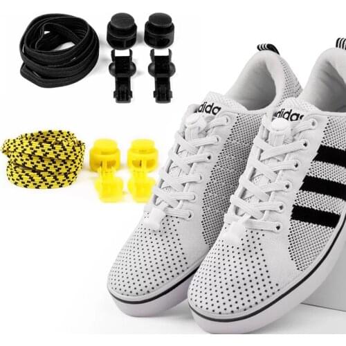 1Pair Stretching Lock Shoelaces Locking Shoe Laces Unisex Children Elastic Sneaker Shoelaces Shoestrings No Tie Shoes Lace