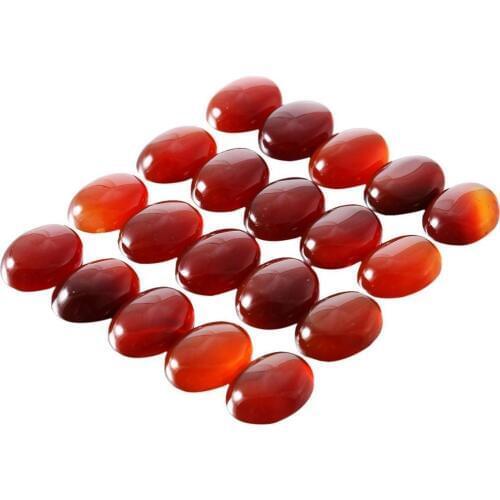 10pcs/lot Red Carnelian Agates Bead Cabochon 13*18mm Oval Gem stone Jewelry Cabochon bead ring face