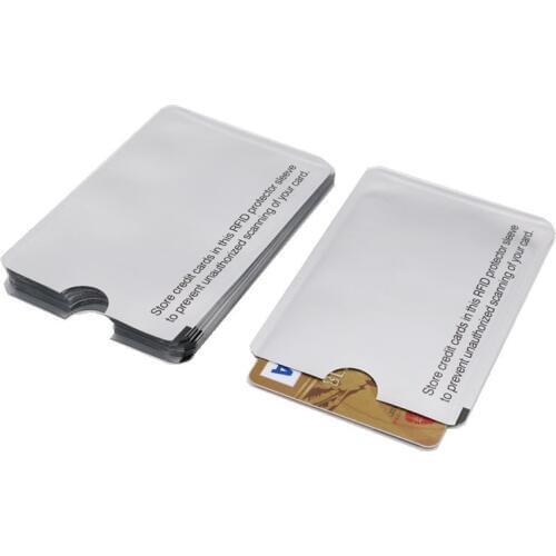 10PCSPCS RFID 13.56mhz IC card Protection NFC Shielded Card Sleeve Prevent unauthorized scanning