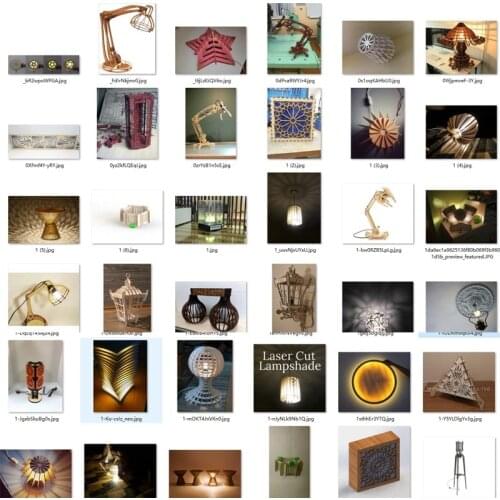 185 pcs lampshade lamp cover design drawing files 2D vector CDR DXF DWG format for laser cutting resource collection