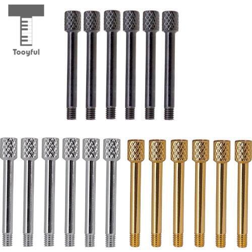 Tooyful 6pcs Brass Electric Guitar Tremolo Bridge Saddle Clamp String Screws for
