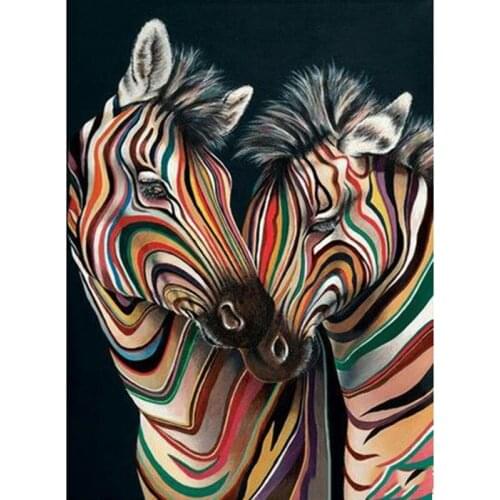 Diy Full Square Round Drill 5D Diamond Painting Cross Stitch Diamond Embroidery "Color zebra" Home Decor Gift