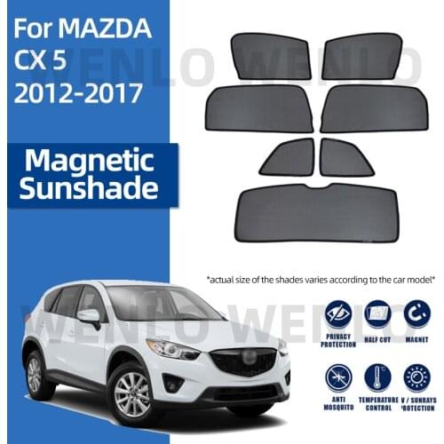 For Mazda CX5 -2017 Car Cover Net Window Sunshade Front Windshield Curtain Sun Shade Mesh Auto Magnetic Visor Windscreen Shield