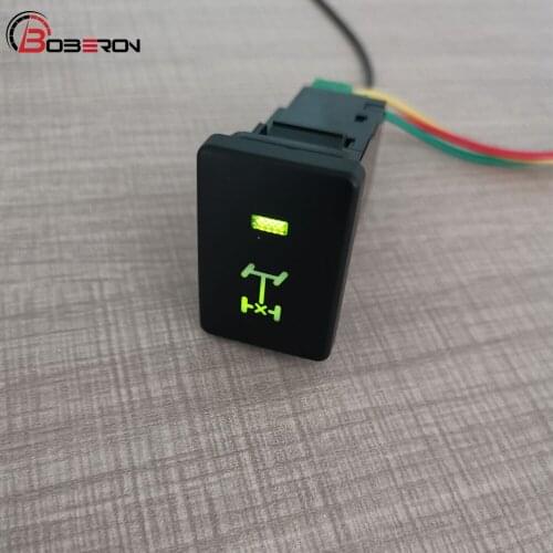 Car Rear Diff Lock Push Switch Button With Connection Wire For Toyota PRADO 2010-2019 Car Accessories