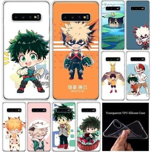 Kawai My Hero Academia Silicone Soft Phone Case For Samsung Galaxy A51 A71 A70 A50 A40 A30 A20E A10S M30S A21 A6 A7 A8 A9 Cover