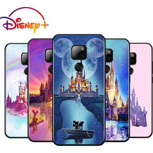Disney Castle for Huawei Nova 5i P Smart 2021 2020 Z S Plus Mate 40 RS 30 20 10 Pro Lite 2019 2018 Black Phone Case
