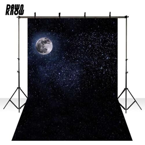 DAWNKNOW Night Sky Vinyl Photography Background Moon For Kids Photocall Backdrops For Children Photo Studio Customize S2012