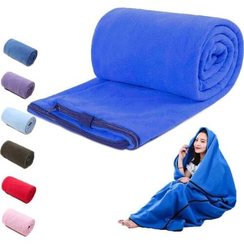 Camping Fleece Sleeping Bag Outdoor Emergency Camping Survival Gear Portable Ultra-light Travel Indoor Hotel Dirty Sleeping Bag