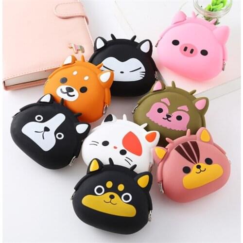 Cute Kitty Coin Purse Cartoon Animal Coin Purse Super Cute Piggy Silicone Coin Bag Key Bag Lovely Panda Bag