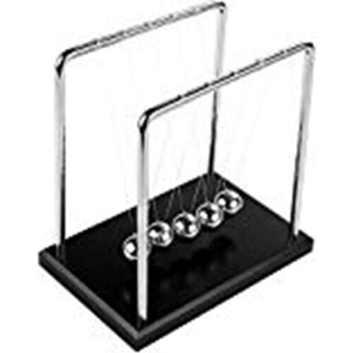 Square Newton Cradle Metal Ornaments Wood Base Perpetual Instrument Office Desk Home Decoration Crafts Miniature Figurine