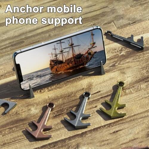 Mobile Phone Holder Anchors Shape Magnetic Mini Universal Cellphone Tablet Bracket Stand for Desktop