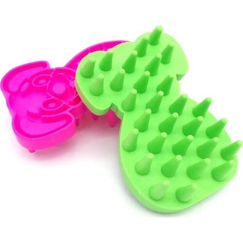 Massage Bathing Soft Needle Comb Pet Dog Cat Brush Grooming Tool Rapid Clean Tool Silicone Brush Cat Comb for Grooming Cleaning