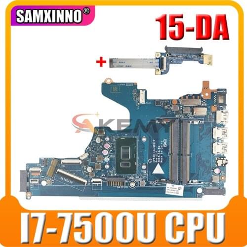 For HP 15-DA Laptop Motherboard L20370-001 L20370-601 EPK50 LA-G07EP DDR4 With i7-7500U CPU