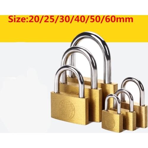 Copper Padlock Wolf Head Brass Lock Small Locks Door Locks 20mm Not Rust Lock Core Include 2keys