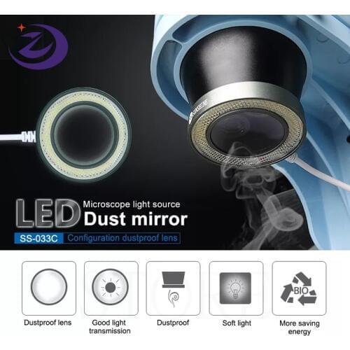 Sunshine SS-033C Microscope 36 LED White Light Source Dust-Proof Mirror Anti Fume Protector Doubling Magnifier