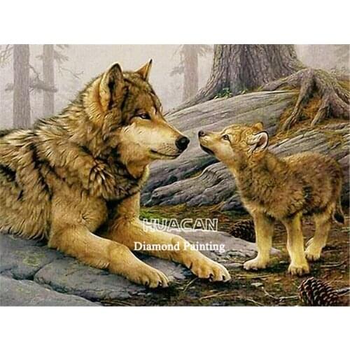 Animal Wolf DIY Embroidery 11CT Cross Stitch Kits Craft Needlework Set Cotton Thread Printed Canvas Home Decoration On Design